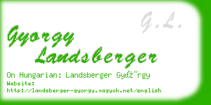 gyorgy landsberger business card